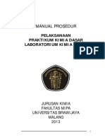 MANUAL PROSEDUR Praktikum Kimia Dasar