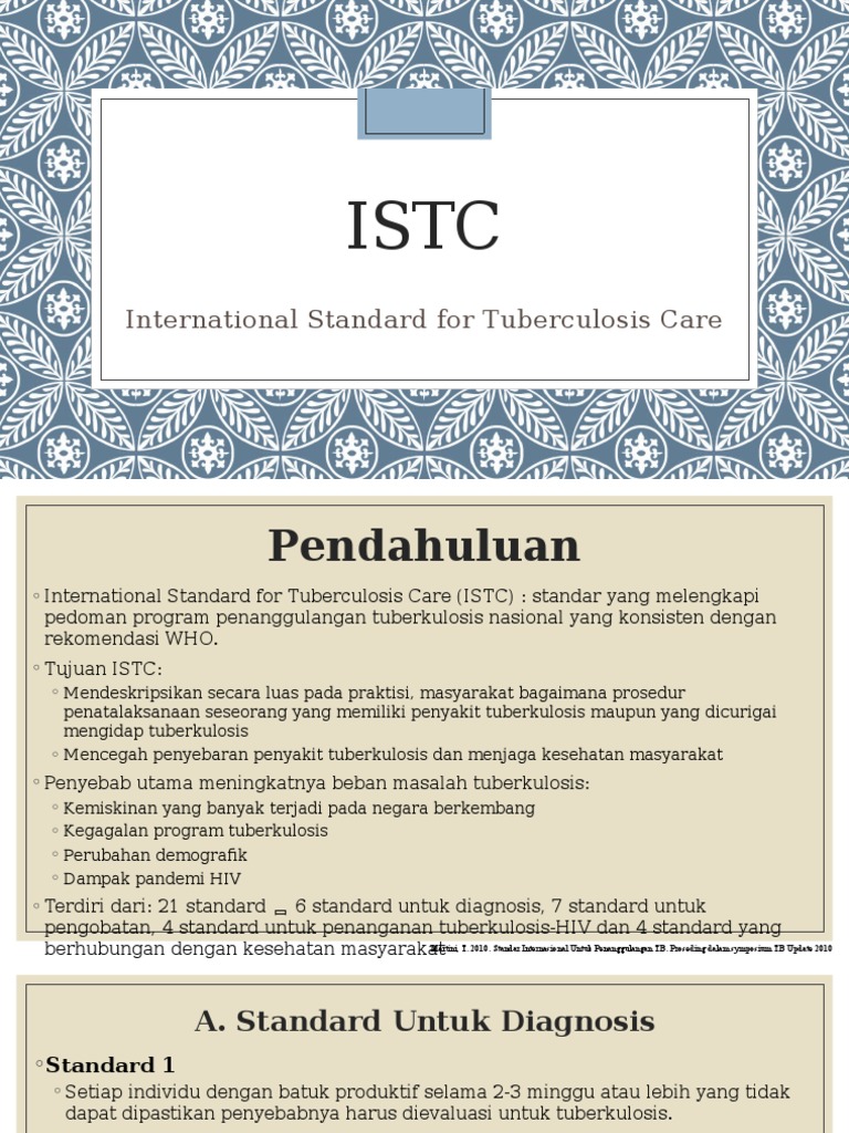 Standar Internasional Penanggulangan TB | PDF | Pengembangan Diri ...