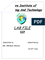 Future Institute of Engineering and Technology: Lab File