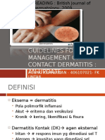 Guidelines For The Management of Contact Dermatitis