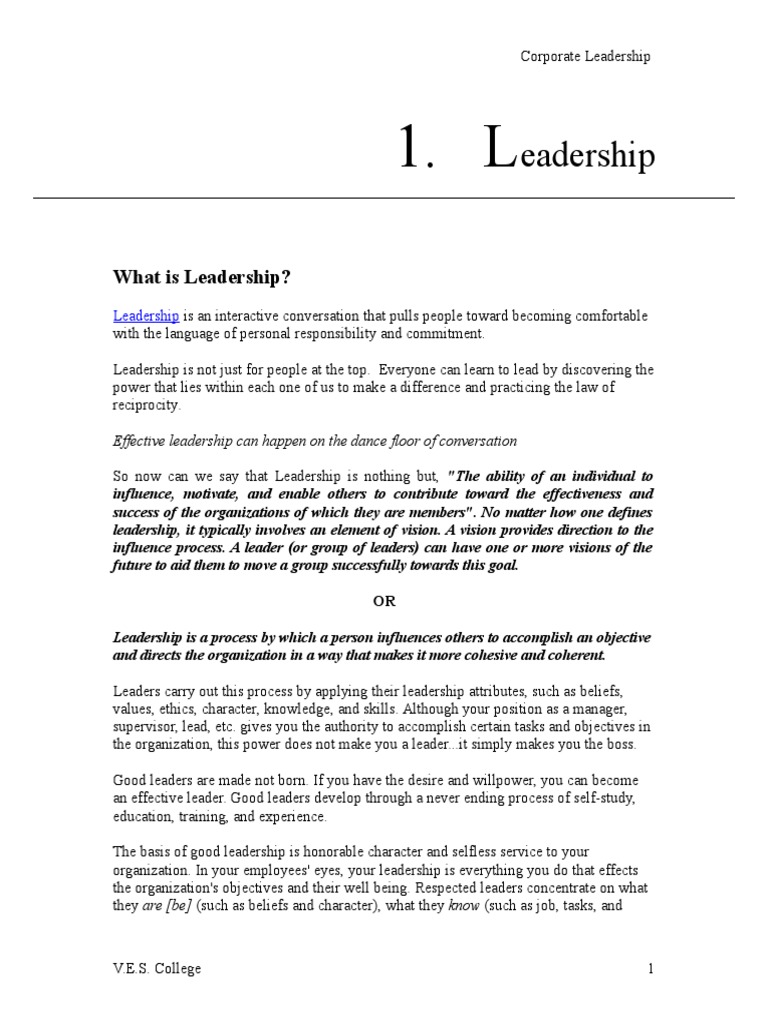 Understanding Corporate Leadership | PDF | Leadership | Motivation