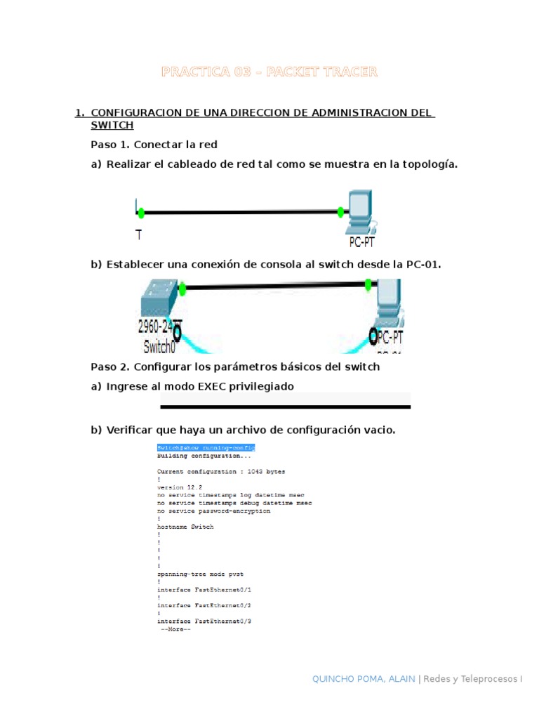 Configuración de VoIP en Packet Tracer | PDF | Conmutador de red ...