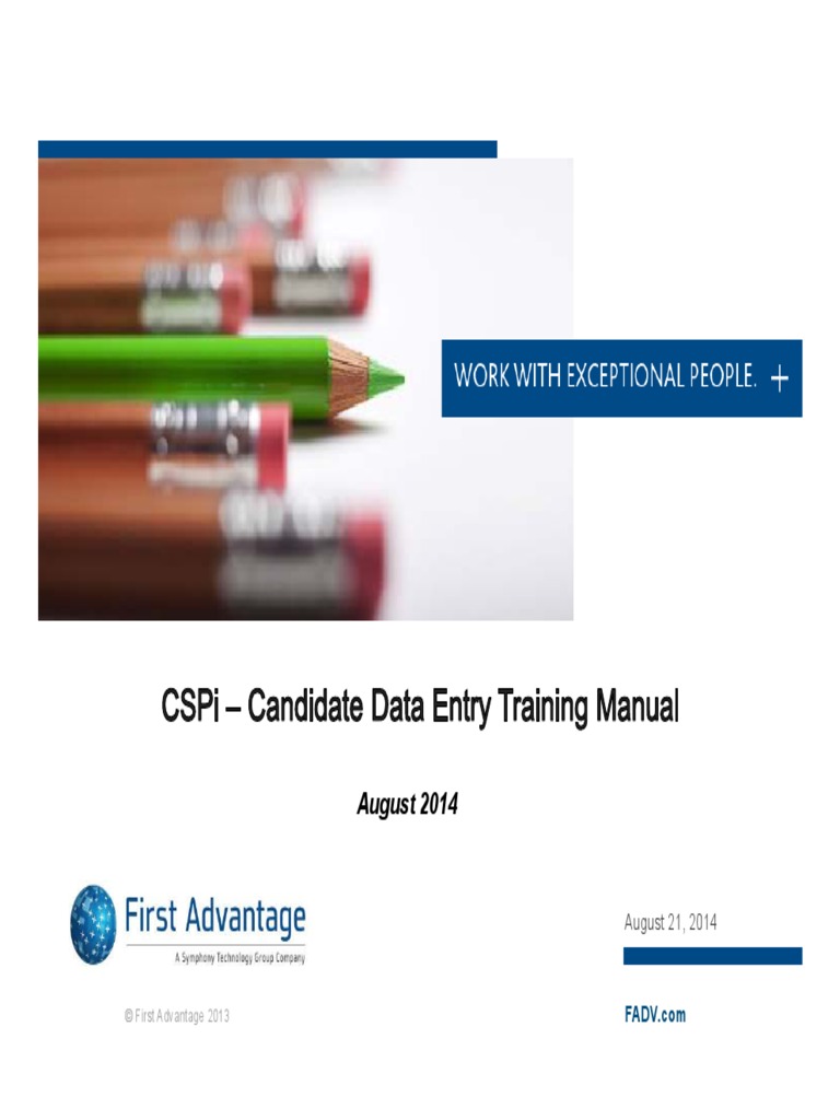 CSPI Candidate Login and Data Entry Guide | PDF | Login | Password