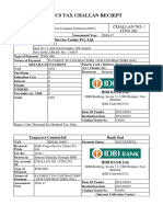 TDS/TCS Tax Challan Receipts