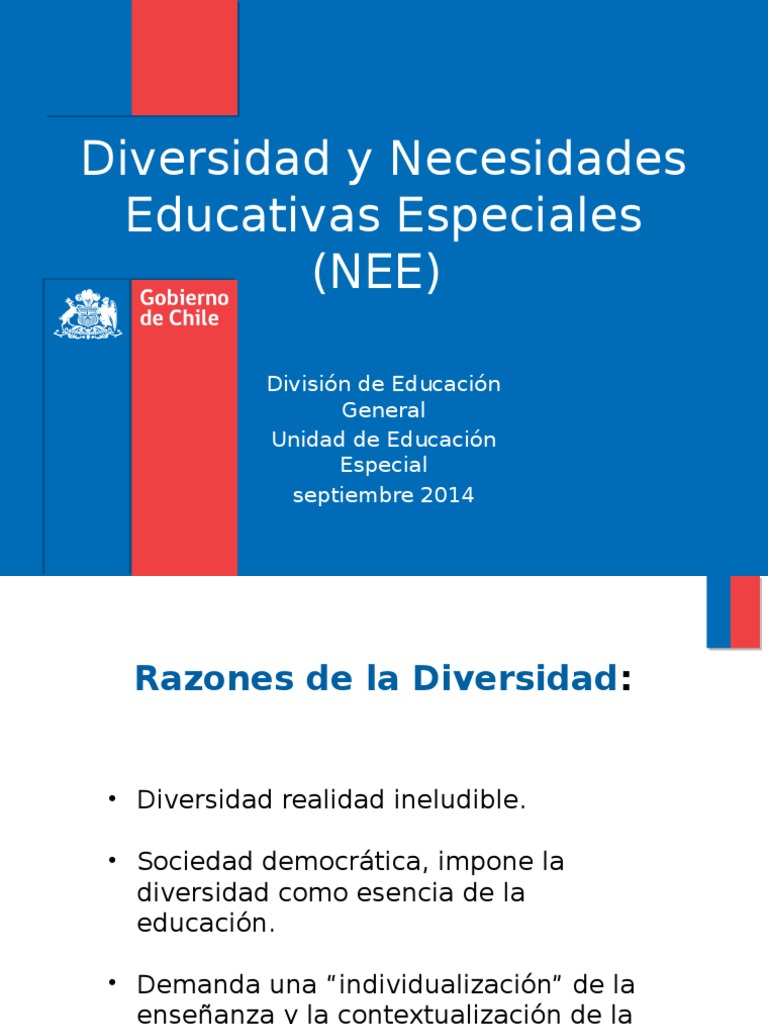 Diversidad y NEE | PDF | Educación especial | Plan de estudios