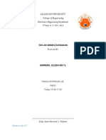 Numerical Methods Laboratory Exercise