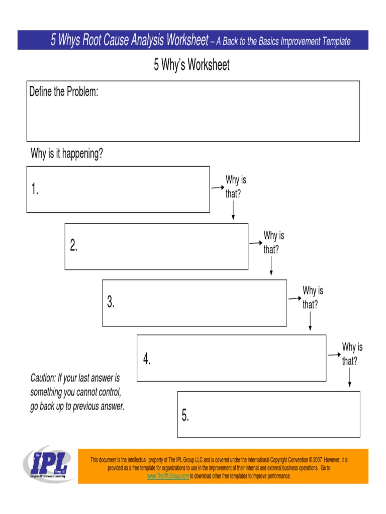 5 Whys Template | PDF