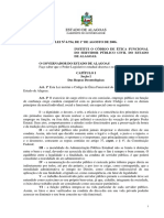 Código de Ética Funcional Do Servidor Público Civil - AL- Lei No 6.754 de 01-08-06