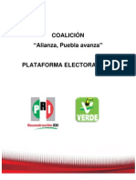 PLATAFORMA ELECTORAL PUEBLA PRI-PVEM 