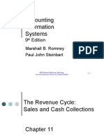 AIS11The Revenue Cycle; Sales and Cash Collections