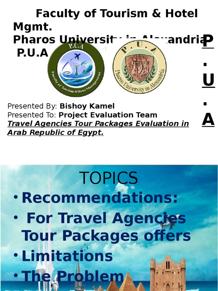 Travel Agency Tour Packages Evaluation1 Egypt Tourism