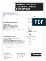 38600R Fixed Nozzle Pump Installation & Cleaning Instructions