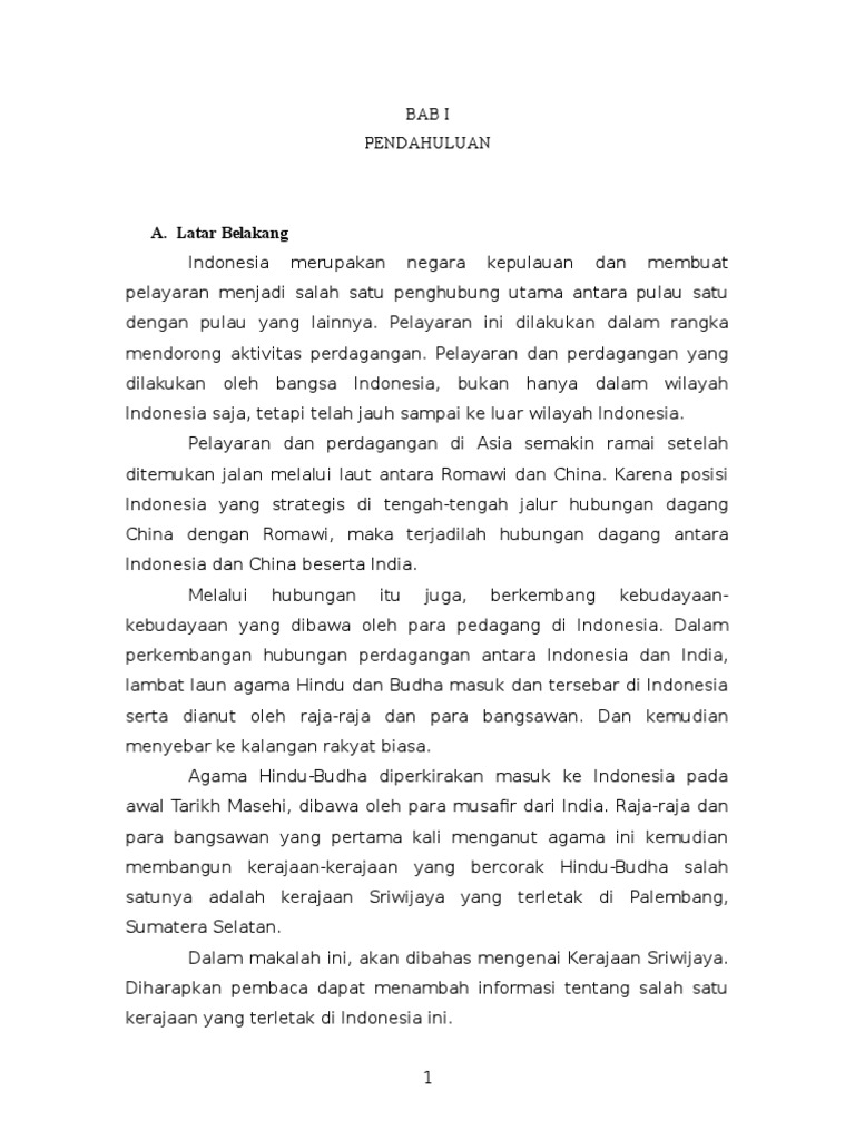 Makalah Kerajaan Sriwijaya