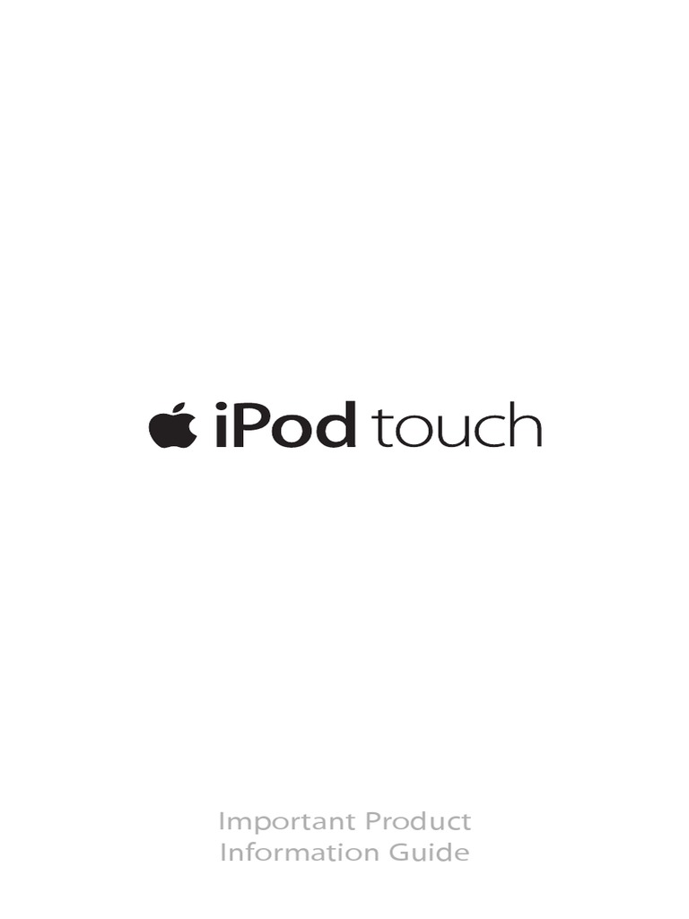 Ipod Touch 2.0 Product Info and Safety Guide | PDF | Electromagnetic ...
