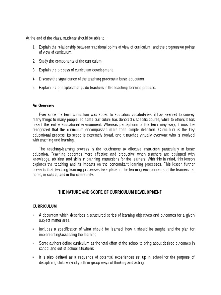 The Nature Curriculum Development | PDF