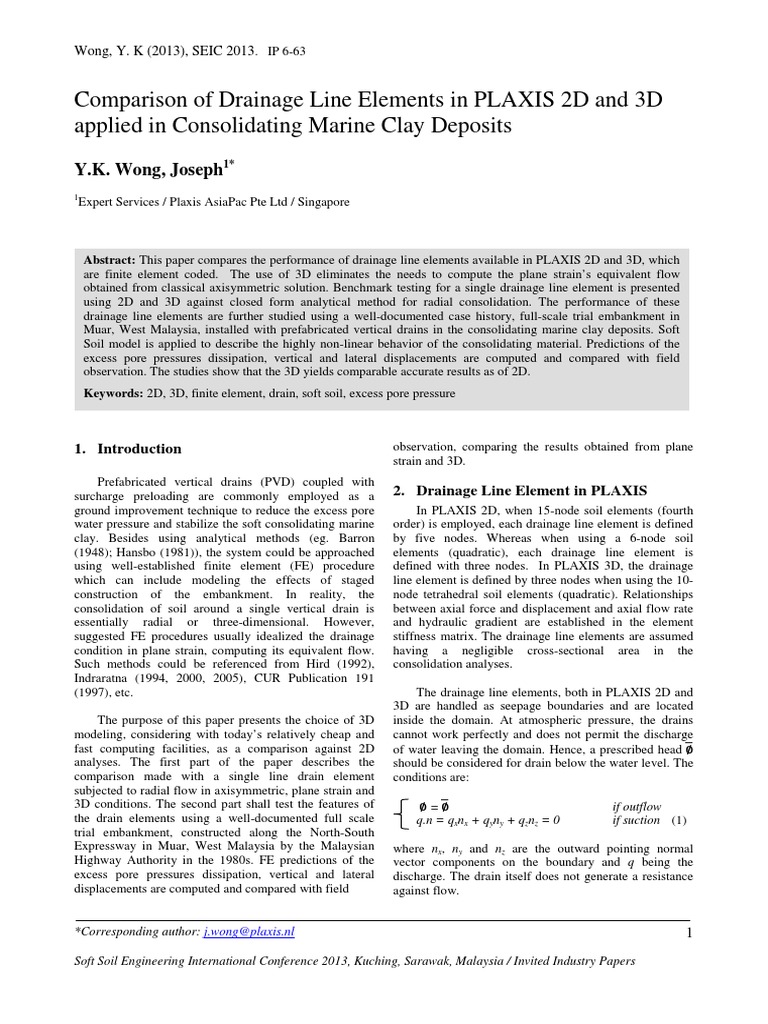 PLAXIS 2D vs 3D Drainage Analysis | PDF | Soil Mechanics | Soil