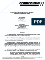 Corrosion Monitoring and Control in Refinery Process Units (51300-97512-Sg)