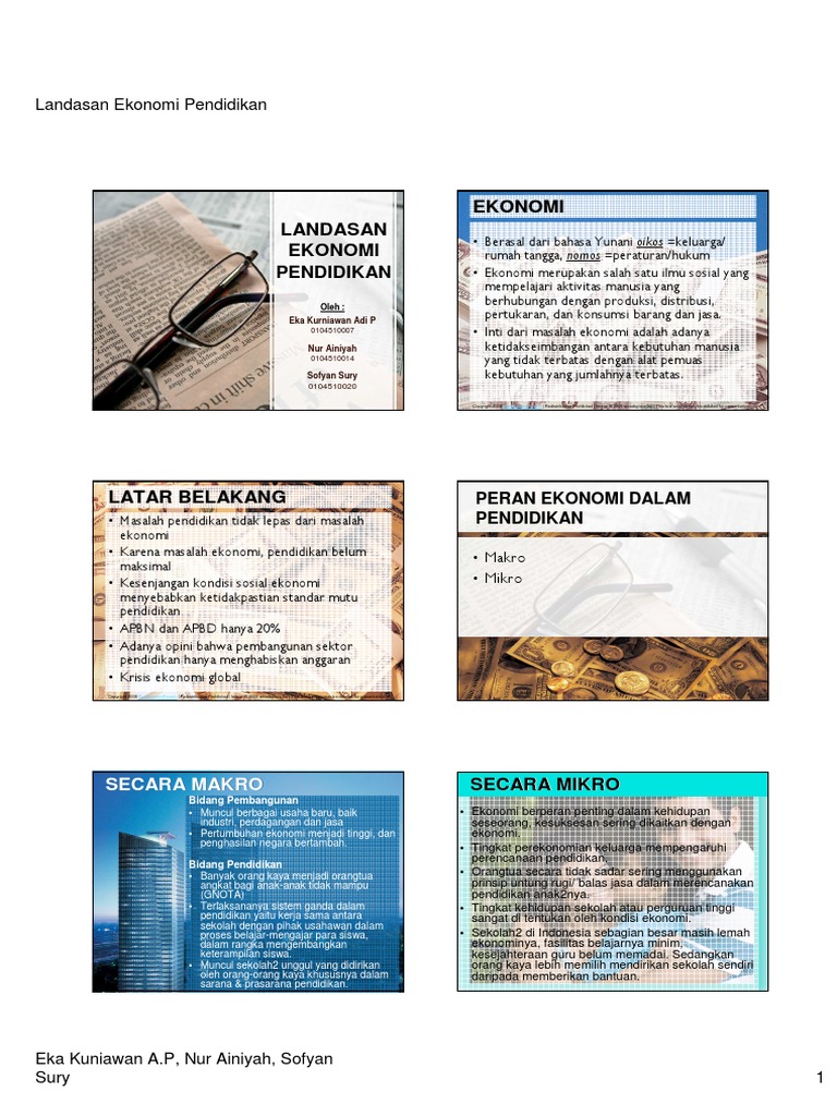 Landasan Ekonomi Pendidikan Pdf