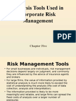 Analysis Tools Used in Corporate Risk Management