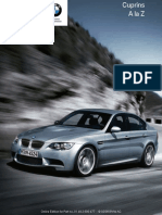 Manual de utilizare pentru BMW M3 Sedan (fªrª iDrive) disponibil εncepΓnd cu 03.08 - 01492600477 PDF