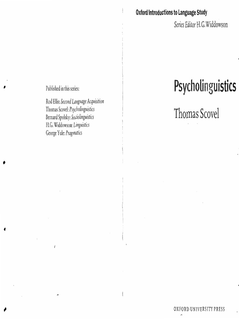 Introduction to Psycholinguistics 第二版 An Introduction to Psycholinguistics - 2nd Edition - Danny