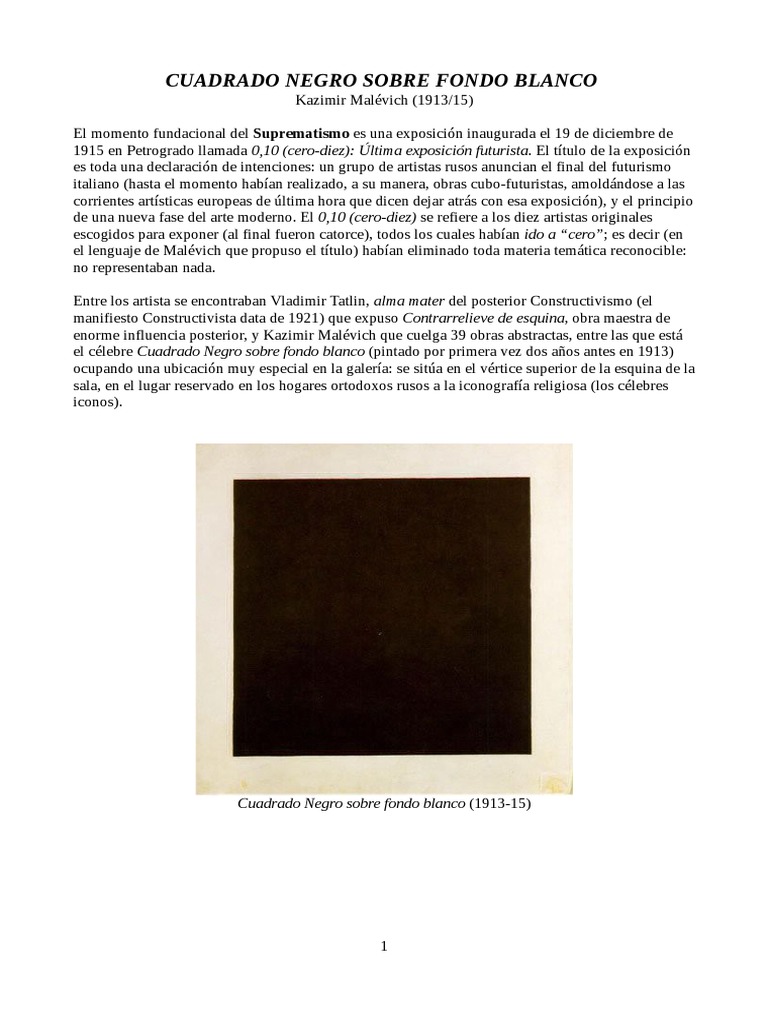 Cuadrado Negro Sobre Fondo Blanco | PDF | Arte abstracto | Pinturas, image size:768x1024