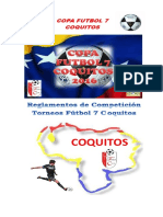 Reglamento de Competición Torneos Fútbol 7 COQUITOS 2016 Corregido
