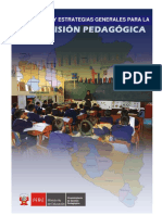 Lineamientos generales y estrategias para la Supervision Pedagogica
