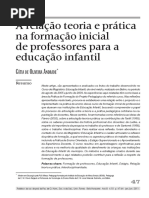 Teoria e Pratica Na Formação Do Professor