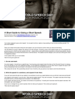 World Speech Day Speech Writing Guide