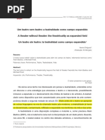 Um Teatro Sem Teatro. a Teatralidade Como Campo Expandido