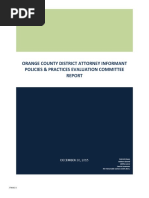 Informant Policies & Practices Evaluation Committee Report