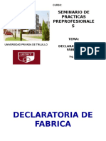 Declaratoria de Fabrica