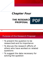 Chapter Four: The Research Proposal