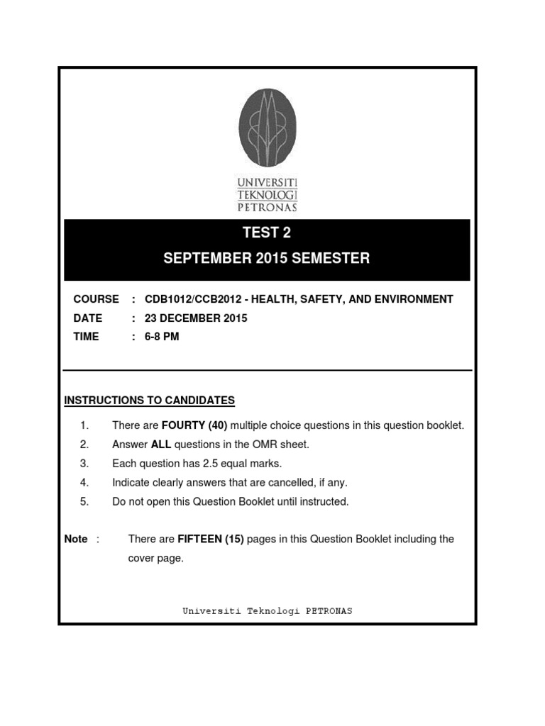 Health, Safety, and Environment Exam Guide | PDF | Electrical ...