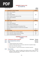 GEOGRAPHY (Code No. 029) : One Theory Paper 3 Hours 70 Marks A Fundamentals of Human Geography 35 Marks