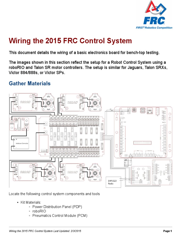 Wiring the 2015 FRC Control System Electrical Connector Electronics