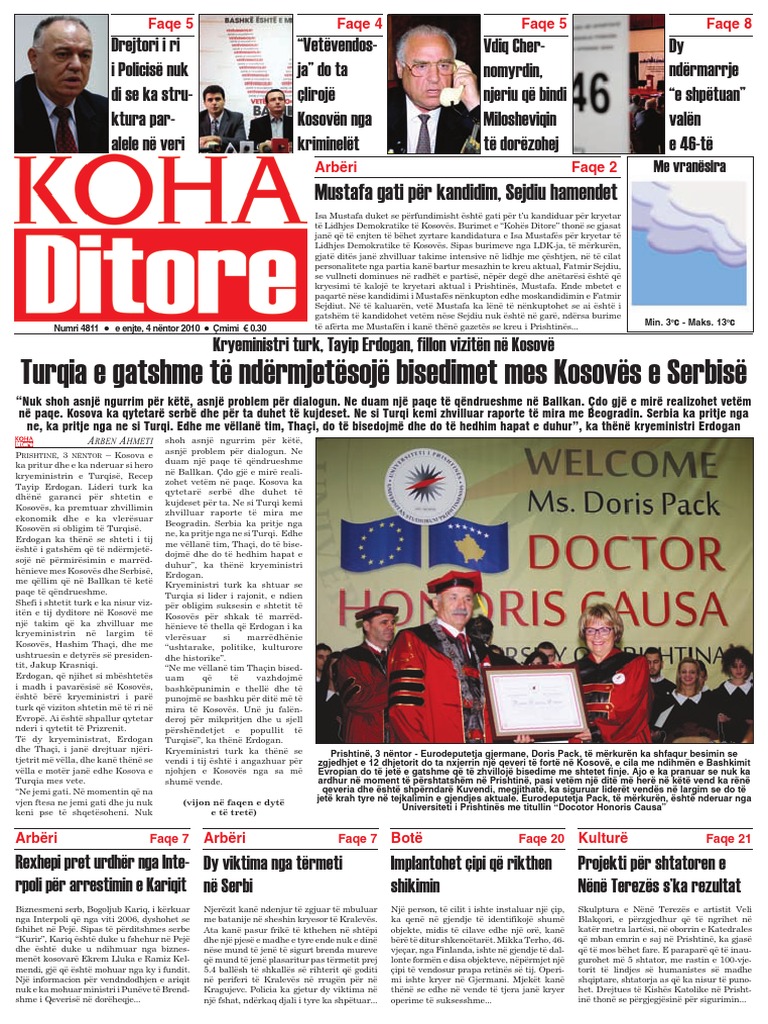 Koha Ditore 4 Tetor 2010 PDF
