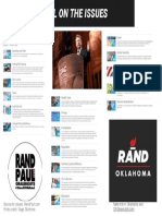 Rand Paul On The Issues Flyer