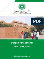 Fee Structure: 2015 - 2016 Intake