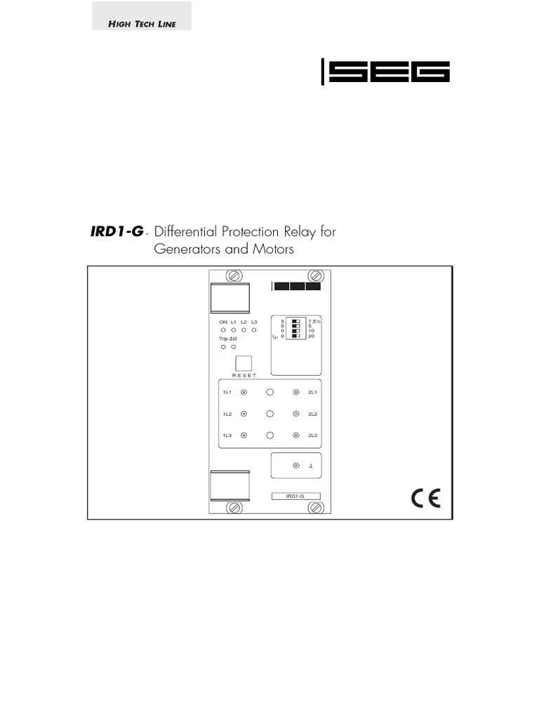 Differential Protection Relay for Generators and Motors | Relay