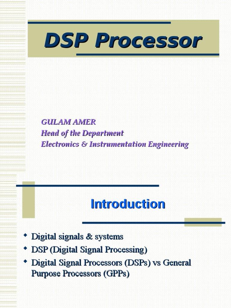 DSP Processors for Engineers | PDF | Digital Signal Processor | Digital ...