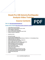 Staad - Pro V8i-Earthquake - Seismic Analysis-Course Contents