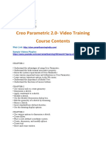 Creo Parametric 2.0-Video Training Course Contents: Web Link Sample Videos Playlist