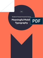 Mobile UI Trends Present & Future - Meaningful Mobile Typography