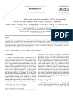 Sintering, Microstructure and Magnetic Properties of Low Temperature Co-Fired Nicuzn Ferrites With NB O and Moo Additions