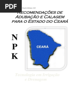 Sugestões de Adubação e Calagem No Estado Do Eará Leoncio