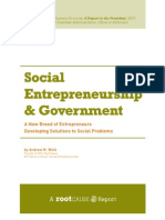 Social Entrepreneurship & Government: A New Breed of Entrepreneurs Developing Solutions To Social Problems