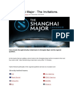 Invitation Shanghai Major