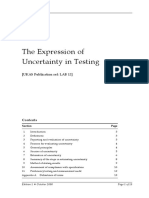 Expression of Uncertainty in Mechanical Testing